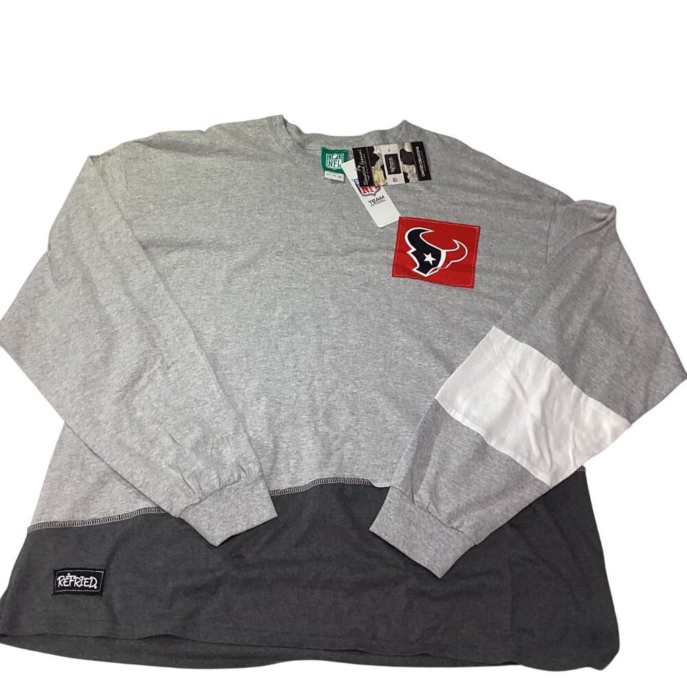 NFL Houston Texans Long Sleeve Shirt By Refried Apparel Size 2XL Brand New w Tag